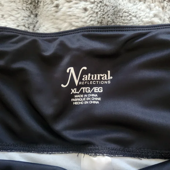 Natural Reflections Women's XL Camouflage Leggings - Black Green NWT - Picture 2 of 3